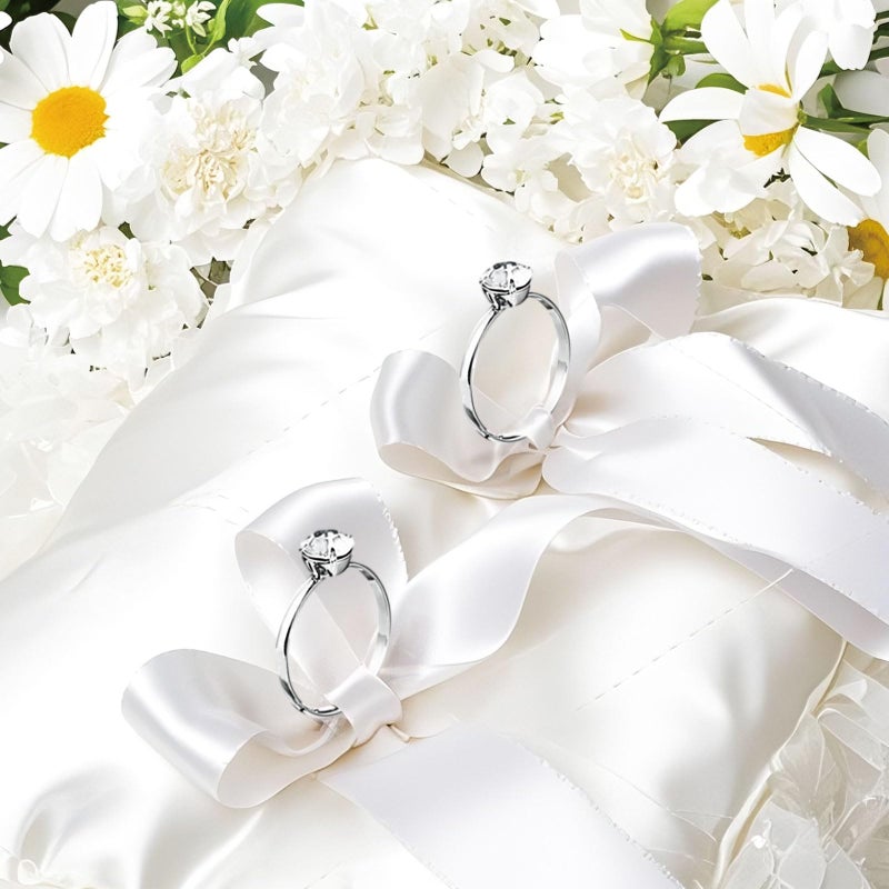 Naler 52 Packs Silver Bridal Shower Ring- Sliver Diamond Engagement Rings for Wedding Table Decorations, Party Favors, Arts & Crafts - Image 4